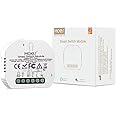MOES Mini DIY Tuya ZigBee Smart Light Switch Module, Tuya Zigbee Hub Required, Wireless Remote Control, ZigBee Mesh, Alexa Google Home Voice Control, Needs Neutral Line 1/2 Way, 2 Gang