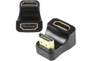 GELRHONR U Shape HDMI Adapter,360 Degree HDMI 2.1 Male to Female 8K@60Hz Connector for Portable Display Monitor Accessories (Down Angle)
