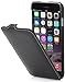 Produktbild StilGut UltraSlim Case Hülle Leder-Tasche für iPhone 6. Dünnes 360 Grad Flip-Case vertikal klappbar aus Echtleder für das Original iPhone 6 (4,7 Zoll), schwarz Nappa