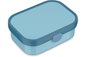 Mepal - Brotdose Kinder Campus - Bento Box - Brotdose Kinder mit Fächern & Gabel - Meal Prep Box mit Clip-Verschluss - BPA-frei & Spülmaschinenfest - 750 ml - Cool blue