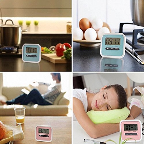 Qingsun Küchen Timer magnetisch Digital Kochen Timer Küchenwecker mit Laut Alarm großes LCD Display für Küche zum Kochen Backen (1 Stück ) - 6