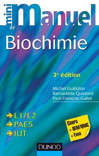 Mini Manuel de Biochimie: Cours + QCM/QROC + exos de Michel Guilloton (6 mars 2013) Broché gratuit Mini Manuel de Biochimie: Cours + QCM/QROC + exos de Michel Guilloton (6 mars 2013) Broché gratuit