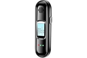 Wvoillty Etilometro Portatile Certificato, Alcol Test Portatile con Display LCD Digitale, Design Igienico Senza Boccaglio, Ricarica USB-C, Ideale per Uso Domestico e Feste