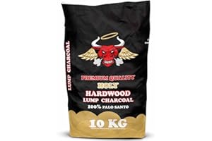 TORO - Carbone PALO SANTO HOLY per Barbecue, Composto da Legname del Paraguay, Ideale per Cotture Classiche alla Grigla, l'Aroma Conferisce Sapori Straordinari e Unici, Pezzatura Grande, 10 kg