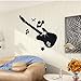 Produktbild Wandaufkleber ALLDOLWEGE Kreativer Spiegelwandaufkleber-Violinwandaufkleber-Hintergrundwandaufkleber-Spiegelaufkleber, schwarz