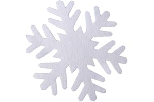 PEMMIPRODUCTS Deko-Schnee-Shop Schneeflocke aus Filz 8 cm, ca.2 mm dick, 25er Pack (EUR 0,58/Stück), Winterdekoration, Schneeimitat