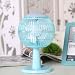 Produktbild Mini Ventilator Tischventilator USB Fan,LED Tischlampe,Bluetooth Musik,1800mAh Wiederaufladbare Batterie,für Arbeit Home Outdoor Office Reisen Camping, blue