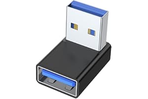 FOLODA Adattatore di estensione USB 3.0 maschio a femmina ad angolo retto di 90 gradi per il convertitore di estensione USB del PC portatile