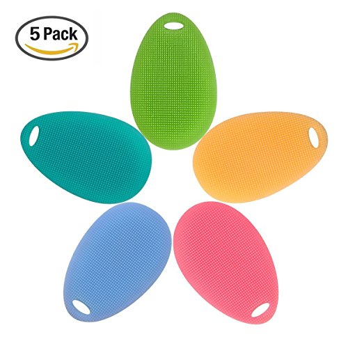 Preisvergleich Produktbild Romote Silikon Waschbürste / Silikon Wäscher, Kreative Multifunktionale Antibakterielle Küche Schwamm Reiniger Waschen Obst und Gemüse / hitzebeständige Matte (zufällige Farbe)