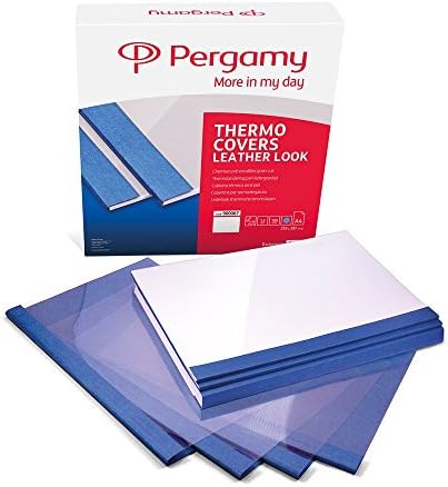 Pergamy 900067 Thermal Binding Covers 1.5 mm Ledergenarbt Blue