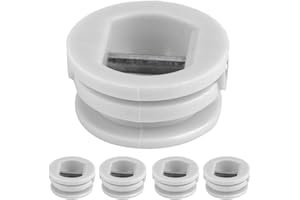 Focket Surfing Leash Plug,5pcs 2.5cm Nylon Plastic Surfboard Leg Rope Leash Plug Kayak Accessories Equipment with Stainless Steel Leash Pin,Strong and Secure(White)