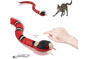 BOMKRA Giocattoli interattivi per gatti intelligenti, giocattolo interattivo per gatti e cani, ricarica USB, giocattolo interattivo per gatti e cani, batteria integrata