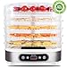 Produktbild zociko Dörrautomat Dörrgerät für Lebensmittel Obst- Fleisch- Früchte-Trockner, Dörrautomat mit Temperaturregler von 35-70 °C, Dehydrator, BPA-frei, 5 Etagen 500W/LCD Edelstahl Silber