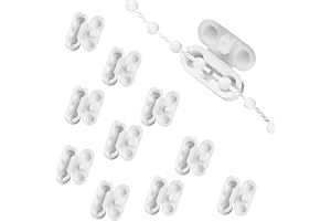 TOMTARY 10PCS Roller Blind Chain Connectors Cord Clips, Replacement Plastic Blind Pull Cord Connector, Ball Chain Connector Fits 4.5mm Roller, Roman and Vertical Window Blinds