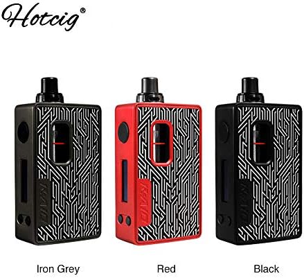 80W Hotcig R-AIO TC Kit TC/VW Function Quick Firing Speed of 0.8ms E-Cigarette Vape Box kit Electronic Cigarette Vape Kit No Battery No Nicotine, No E Liquid (Black)