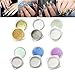 Fulltime(TM) 6 Pcs 1g Nail Art Mirror Glitter Shinning Nail Chrome Pigment Powder Nail Art Tools with Sponge Stick