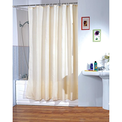 MSV 180 x 200 cm, Polyester-Duschvorhang, Sand