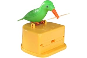 Macabolo Dispenser per stuzzicadenti per uccelli Dispenser per stuzzicadenti con picchio carino per la casa Dispenser per stuzzicadenti con tucano Novità Porta stuzzicadenti automatico Regalo
