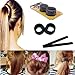 Black Fold, Wrap & Snap Bun Twister Hair up Do Tool/ Accessories by Mytoptrendz®