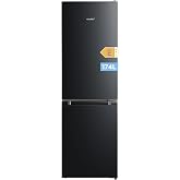 Comfee ' 174L Low Frost Combi Fridge Large Capacity, Black | 115L Refrigerator/59L Freezer, Adjustable Temp, LED Light, 195 k