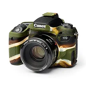 EasyCover Silicone Protective Case For Canon 77D Camera, Camouflage