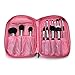 Hotrose Timed Promotion Multifunctional Makeup Brush Zipper High Quality Cosmetic Case for Travel & Home Use(pink)