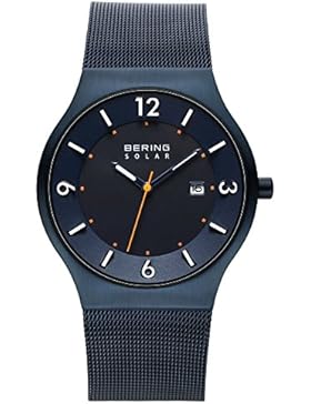 Bering Herren-Armbanduhr Analog Milanaise Blau 14440-393