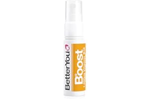 BetterYou Vitamin B12 Oral Spray, High Strength Methylcobalamin Supplement, 1200mg per dose to Boost Energy, Natural Apricot Flavour, 48-Day Supply