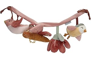 Tiamo Little Dutch 8711 - Catenella in tessuto per carrozzina, motivo: fiori e farfalle