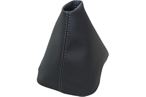 AERZETIX: Funda para palanca de cambios de piel sintética con costuras de colores variables (gris oscuro)