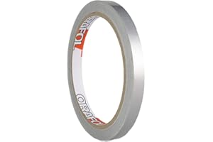 ‎1A STYLE STICKER Auto Zierstreifen Silber Metallic Folie Folienstreifen Glänzend Autodekor Folie Pinstripes Silver (12mm, Silber)