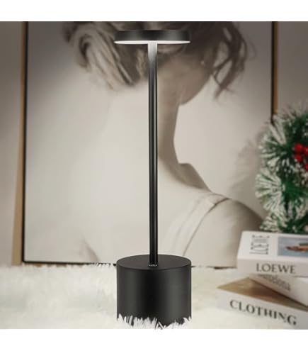 Hapfish Oplaadbare LED bureaulamp, 6000 mAh draadloze bureaulamp met batterij, draagbare oplaadbare draadloze lamp, geschikt voor buiten, nachtkastje, tuin, woonkamer, tafelblad, restaurant Hapfish Oplaadbare LED bureaulamp, 6000 mAh draadloze bureaulamp met batterij, draagbare oplaadbare draadloze lamp, geschikt voor buiten, nachtkastje, tuin, woonkamer, tafelblad, restaurant