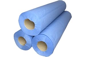 SUNRISE PACKAGING Pack of 3 - BLUE Couch Hygiene Rolls - 20" Wide x 40m Long | Paper Couch Roll for Medical Exam Table Paper, Massage, Beauty Bed & Hospitality