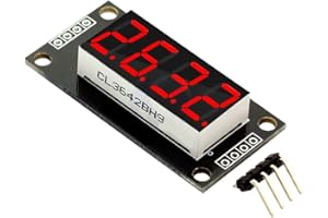 GSHJULAIKJ TM1637 0.36 Inch 7 Segments Digital Display Tube 4-Digit LED Module Board For Arduino Red Green Blue Yellow White-RED