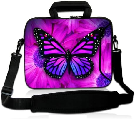 Colorfulbags Purple Butterfly Design 10" INCH dustproof Shoulder Case Bag Cover Pouch Messenger For Apple iPad air 5 4 iPad 3/2/1 Accessory Laptop / Asus Transformer Pad TF101 TF201 TF300 TF300T HP / Samsung Galaxy Note GT-N8013 GT-N8000