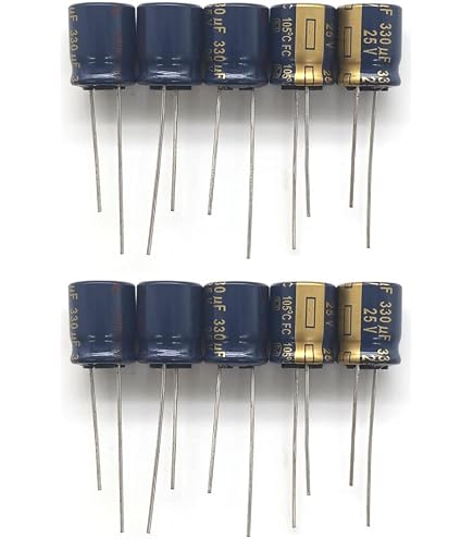 5x Condensador Elko Axial 10µF 450V United Chemi-Con – Electrolítico 85°C ±20% Para Reparación Electrónica