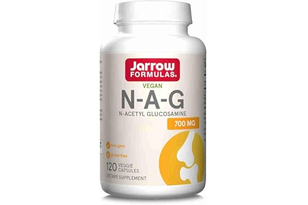 Jarrow Formulas, N-A-G (N-Acétyl-D-Glucosamine), 700mg, 120 Capsules végétaliennes, Sans Gluten, Végétarien, Sans OGM