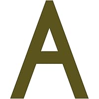 1peak Buchstaben Aufkleber, wetterfest, einzelner Buchstabe A, Gold, 2cm (20mm) großgeschrieben