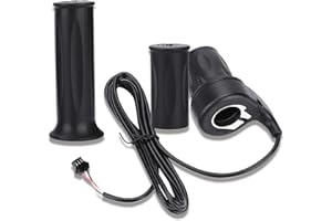 KEENSO Poignée de Papillon de Vitesse Universelle, 1 Paire Poignée d’Accélérateur de Vitesse de Vélo Electrique pour Scooter Electrique avec Câble de 1,5 m