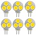 Produktbild MENGS® 6 Stück G4 3W LED COB Birne Spotlight Lampe & Leuchtmittel massivem Aluminium (180LM, DC 12V, Warmweiß 3000K, 120º Abstrahlwinkel, Ø20 x 30mm) Energiespar Licht
