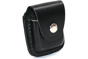 TABAC DU BASSIGNY Etui ceinture cuir pour briquet essence - Noir