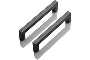 Probrico 15 Schrankgriffe Schwarz matt 128mm Lochabstand, Möbelgriffe Schwarz matt