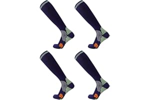 Odtmger Kompressionssocken (2 Paar) für Männer und Frauen 20-30 mmHg Kompressionsstrümpfe Durchblutung für Radfahren Laufen Stützsocken (L/XL, Navy Blue)