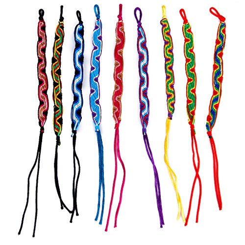Preisvergleich Produktbild 9 Stück Freundschaftsbänder Knöchel Fußkettchen Armband Hippie Boho Schmuck Geschenk zufällige Farbe