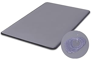Favodormir Cama Perro Mediano Impermeable-90x57cm,Alfombra para Perros en Cuero Artificial,Colchón Lavable & Fácil de Limpiar,Exterior Portátil & Compacto Tapete Perro,Interior & Viaje,Gris