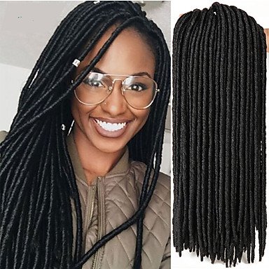 GANTA Faux Locs Crochet Braids Twist Extensions fauxlocs hair African Braiding Kanekalon Soft Dread Locks 24roots/pack synthetic hair braiding , bleach blonde