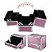 chinkyboo Professional Extra Large Space Aluminium Cosmetics & Make Up Case/Box Nail Art Case Hairdressing Case Beauty Case Toiletry Storage Nail Hairdressing Vanity Box Valentines Day Gift (vanity case, Pink)