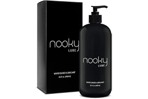 Nooky Lube Lubricant - Personal Water Based for Men, Women - s 32oz™ Natural Liquid Silk lubricants Made in USA