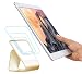 Produktbild MyGadget Tablet & Smartphone 2in1 Ständer - Anti-Rutsch Haftung - Aluminium Halterung für u.a. iPhone/Samsung Galaxy/iPad Mini - Dock in Gold