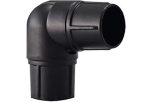 CASEETO Your Home Online 19mm & 28mm Single Corner Bay Window Curtain Pole Elbow Joint Connector Bracket Rod (Matt Black, 19mm Diameter Poles)